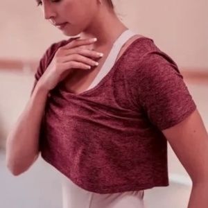 EUC Outdoor Voices Cloud Knit Crop Burgundy S